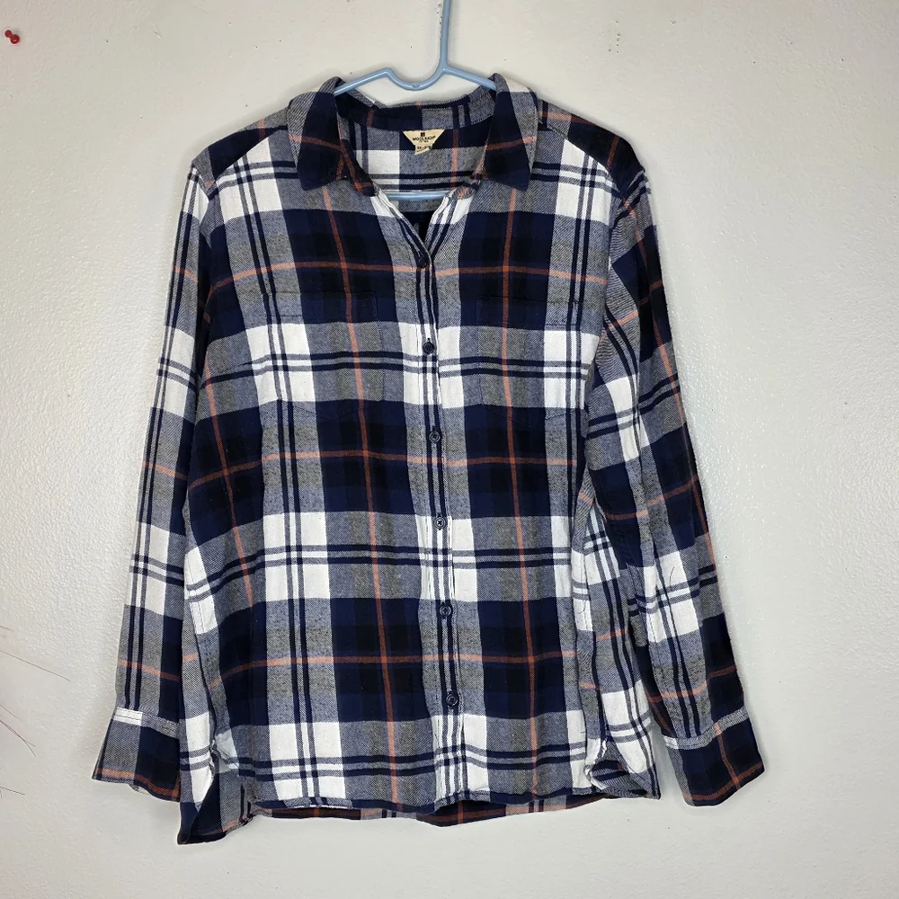 Boneyard Threadz Blue & White Plaid Flannel W/ Metallica Graphic Size XXL - Picture 3 of 7